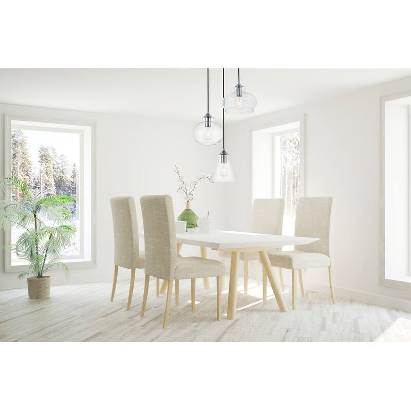 Clear Glass 3-light Adjustable Pendant Lamp