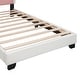 preview thumbnail 9 of 9, Twin Size Upholstered Princess Bed with Crown Headboard, Platform Bed with Headboard and Footboard, White+Pink