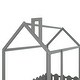 preview thumbnail 6 of 7, Gray Twin Size Wood Bed House Bed Frame with Fence for Kids