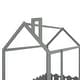 preview thumbnail 24 of 25, Espresso Twin Size Wood House Bed Frame with Fence, No Slats Included