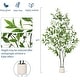 preview thumbnail 2 of 17, 6 FT Artificial Eucalyptus Tree with Round Leaves,Realistic Fake Indoor Outdoor Plant in White Pot