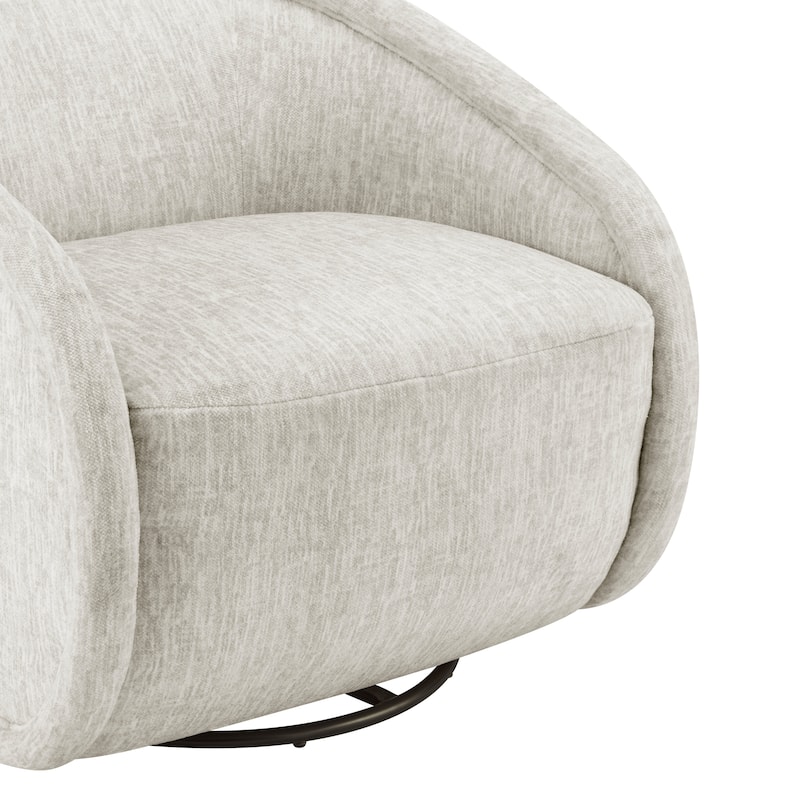 NPD Furniture Margareth Fabric Swivel Accent Arm Chair