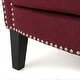 preview thumbnail 22 of 30, Brice Contemporary Scroll Arm Club Chair with Nailhead Trim by Christopher Knight Home