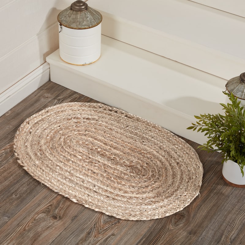 Natural Jute Rug Oval w/ Pad 20x30 - 20" x 30" Oval