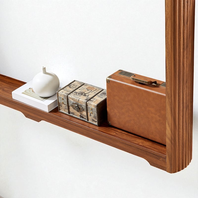 70.1" Modern Corrugated Console Table with Storage Shelf, Narrow Entryway Sofa Table for Hallway or Foyer
