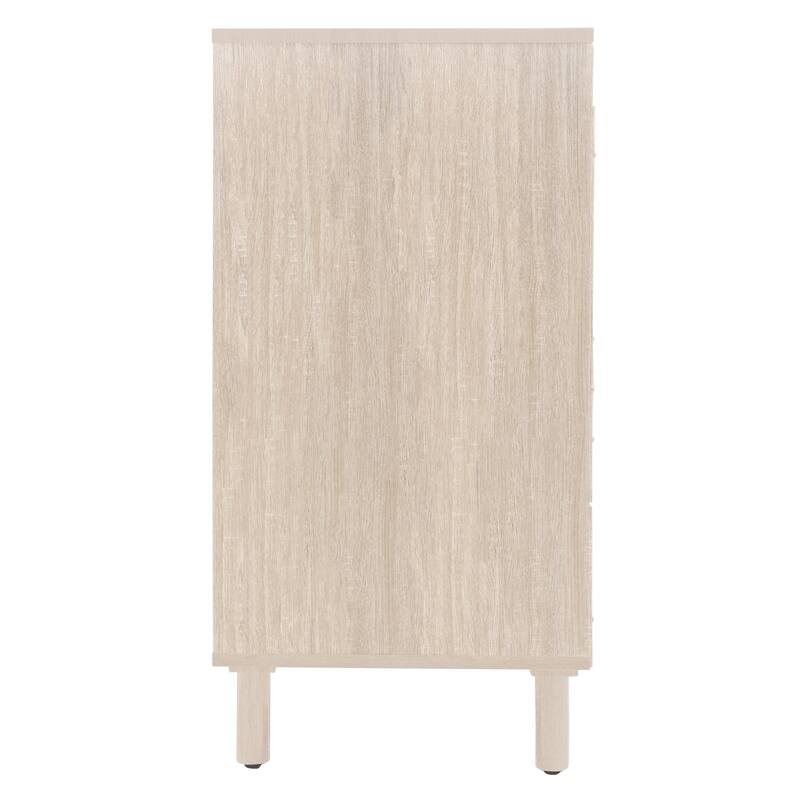 Engineered Rattan Buffet Sideboard Accent Storage Cabinet, Natural