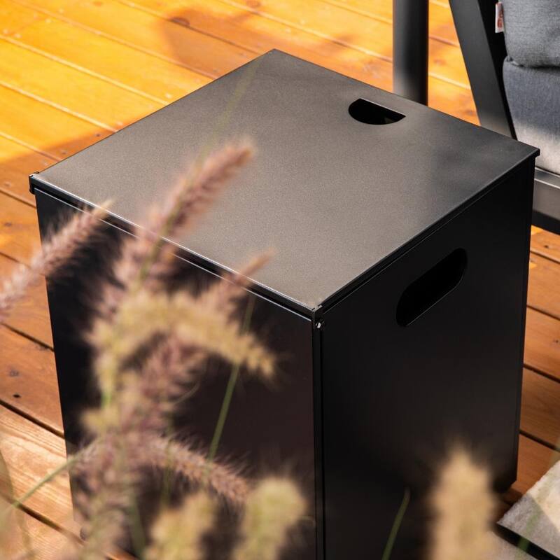 Sol Living Propane Tank Cover for Fire Pits Fits Standard 20 lb. Propane Tank Hideaway Table - 16-in L x 16-in W x 20-in H