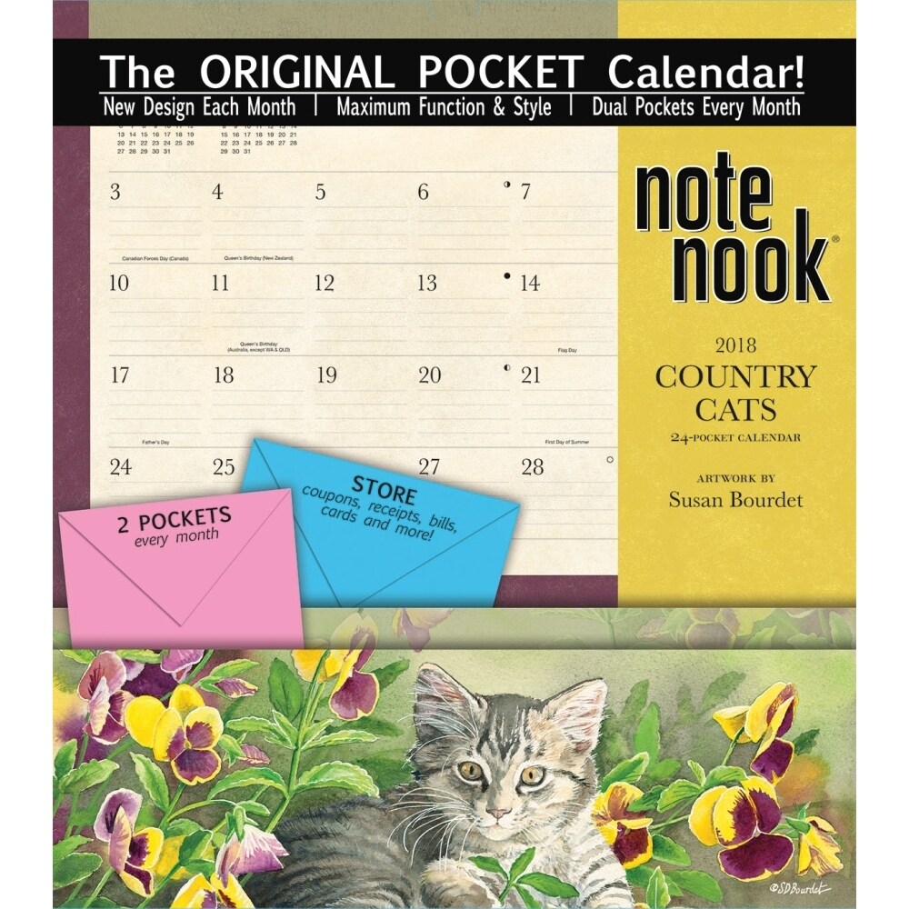 Shop Country Cats Pocket Wall Calendar Cat Art By Avalanche