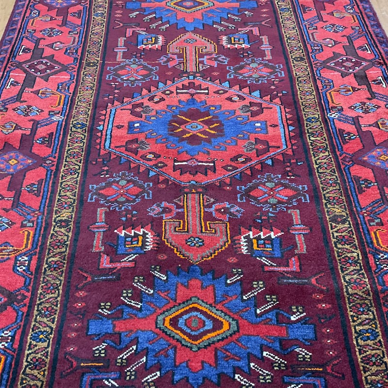HERAT ORIENTAL Hand-knotted Tribal Hamadan Wool Rug - 4'6 x 6'10