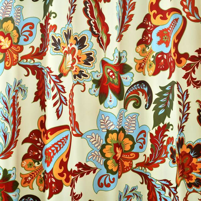 Lush Decor Zara Jacobean Room Darkening Window Curtain Panel Pair