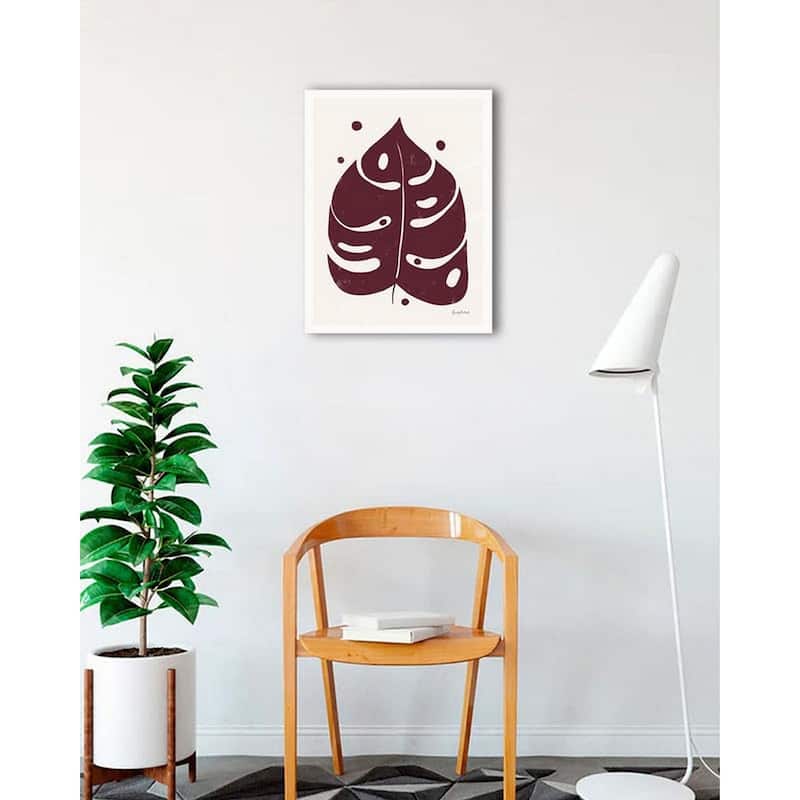 Simple Botanical II Framed Poster - 18 x 24 Inch - White