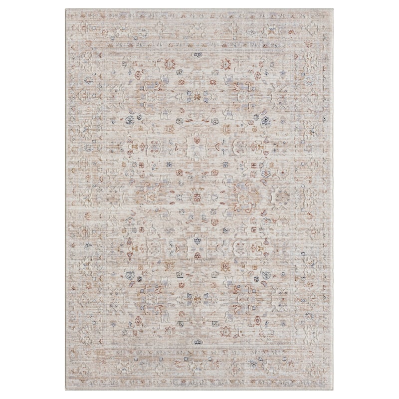 Sevita Lancaster Bordered Area Rug - 4' X 6' - Rust