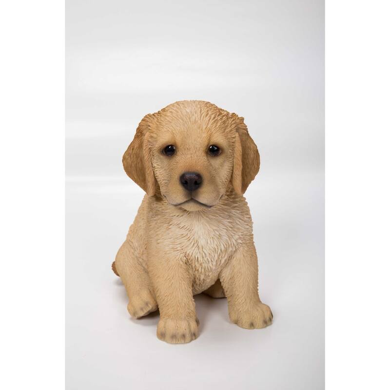 6.5" Sitting Golden Retriever Puppy Outdoor Garden Statue