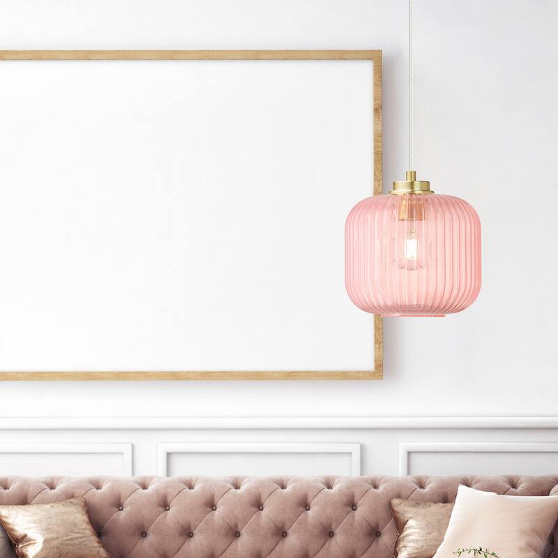 Digby River of Goods Glass and Metal Globe Shade Pendant Light