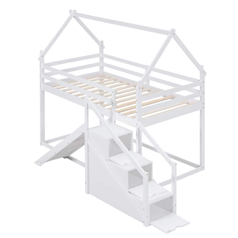 Twin over Twin House Loft Bed