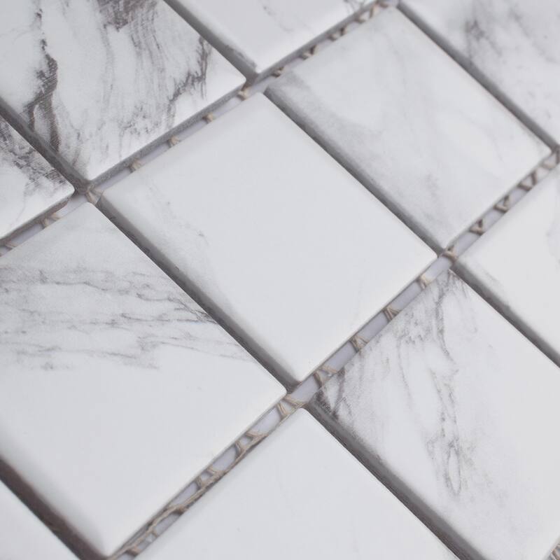 Merola Tile Katina Calacatta 11-5/8" x 11-5/8" Porcelain Mosaic Floor and Wall Tile
