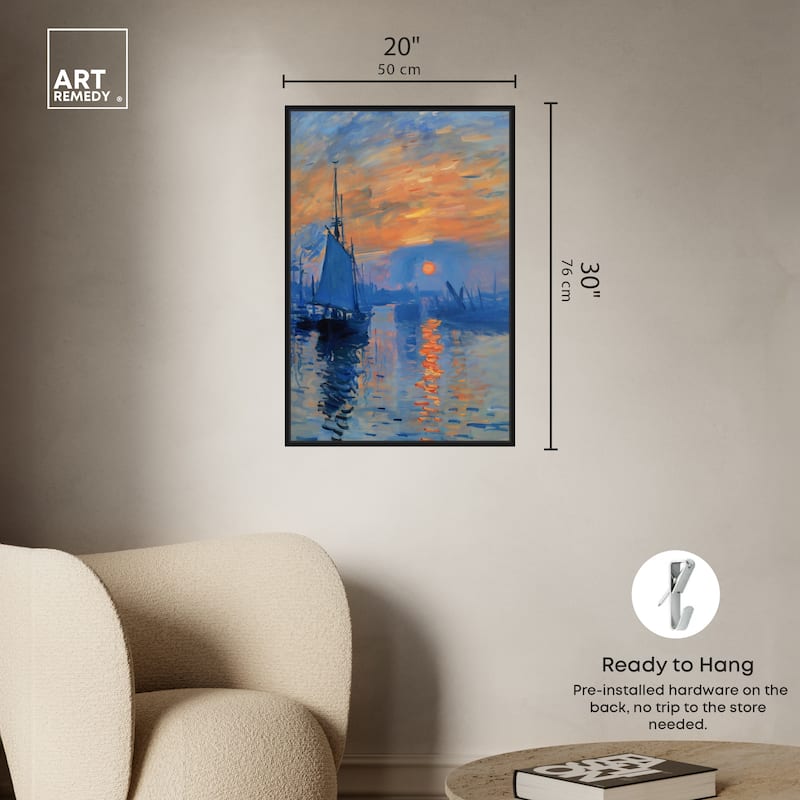 Art Remedy Till Dusk Framed Sailing 1 Piece Canvas Wall Art