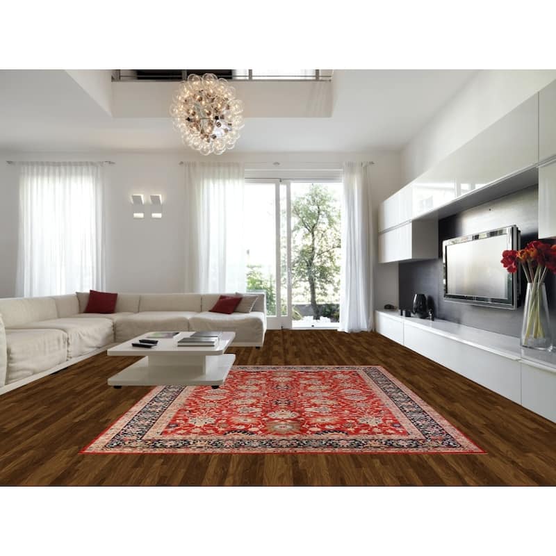 Vegetable Dye Floral Ziegler Oriental Area Rug Handmade Wool Carpet - 9'3"x 11'11"