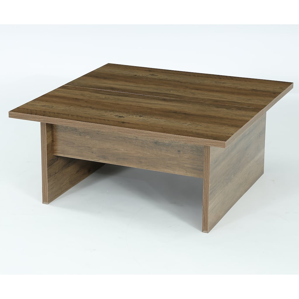 Square Coffee Table, 39.4-Inch Farmhouse Cocktail Tea Center Table