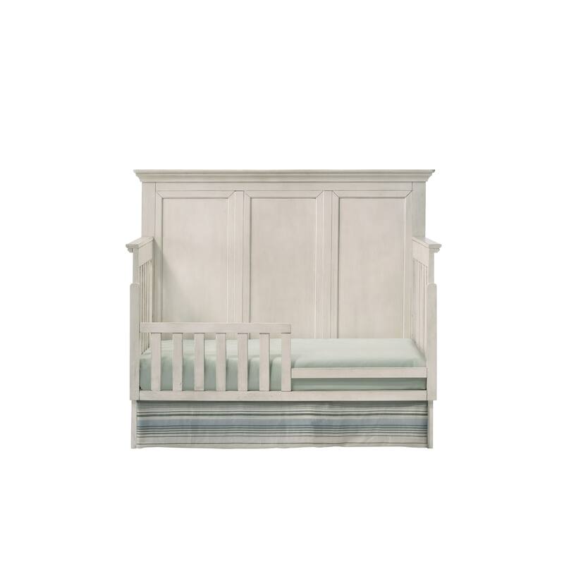 San Mateo 60" Wide Convertible Crib, Rustic White