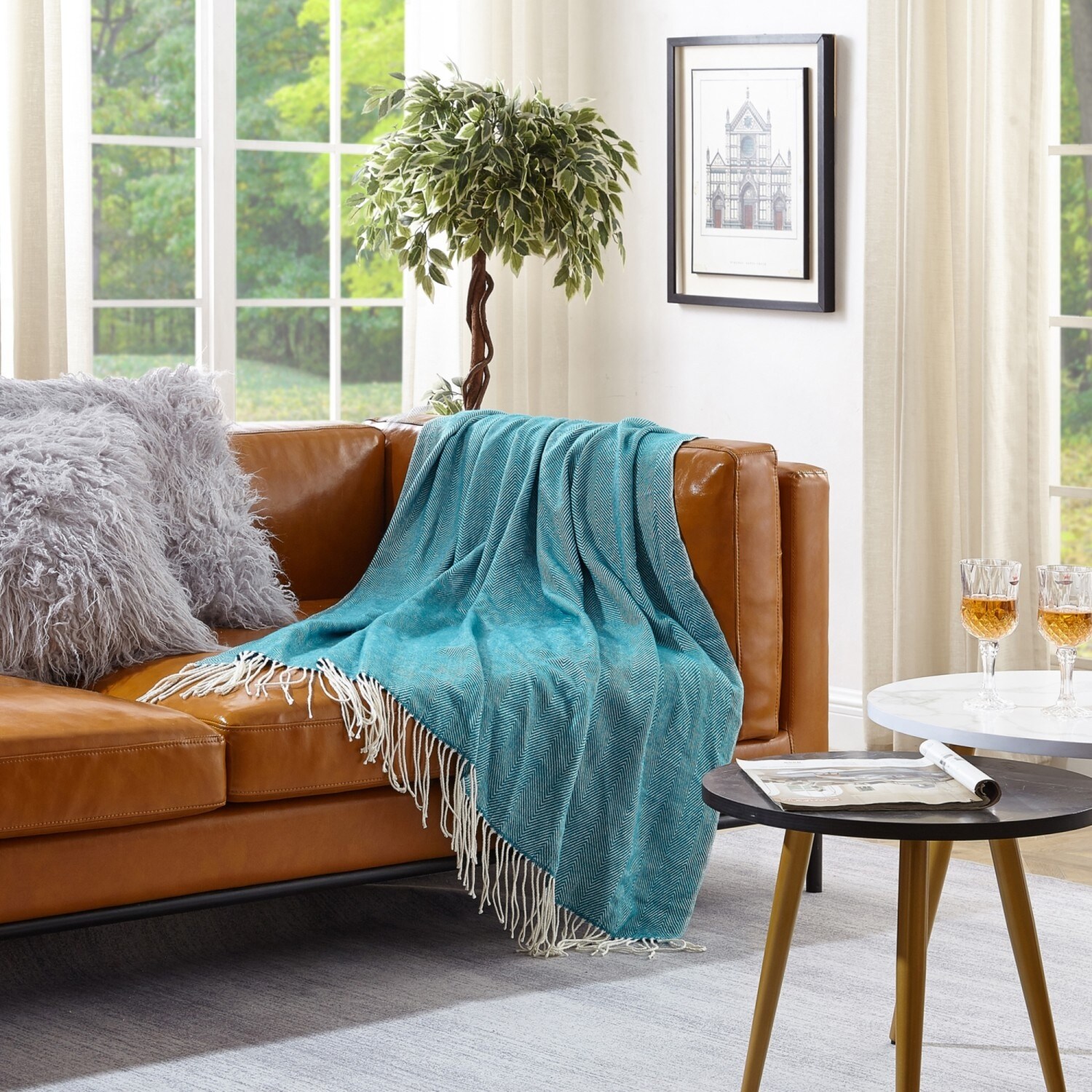 Faux cashmere throw on sale