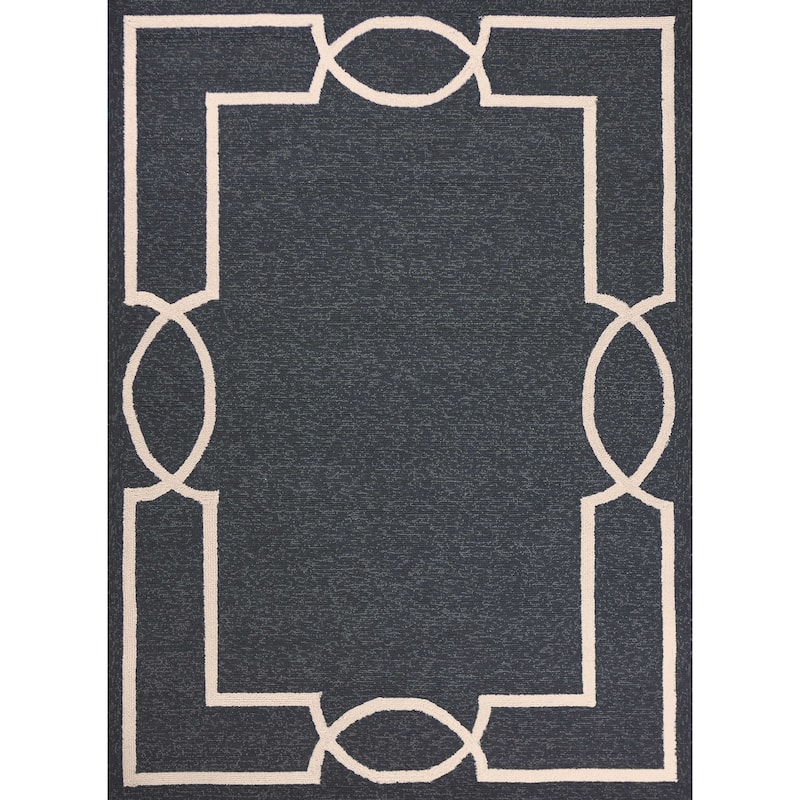 Allof Elegant Plain Weather Resistant Heritage-Inspired Hand-Woven Outdoor Rug