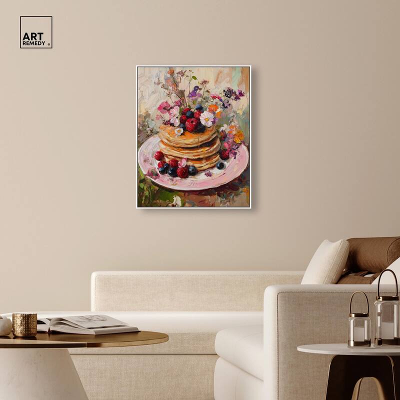 Raspberry Pancakes II Canvas by Art Remedy