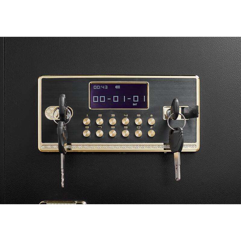 Solid Alloy Steel Office Hotel Home Safe, Security Digital Safes Box with Electronic Keypad, Spare Key, Smart Alert