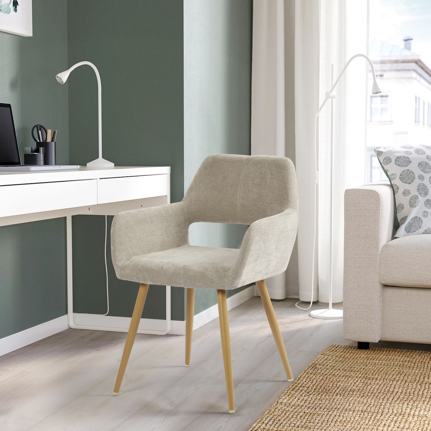 Upholstered Desk Chair No Wheels Bed Bath Beyond 39636381