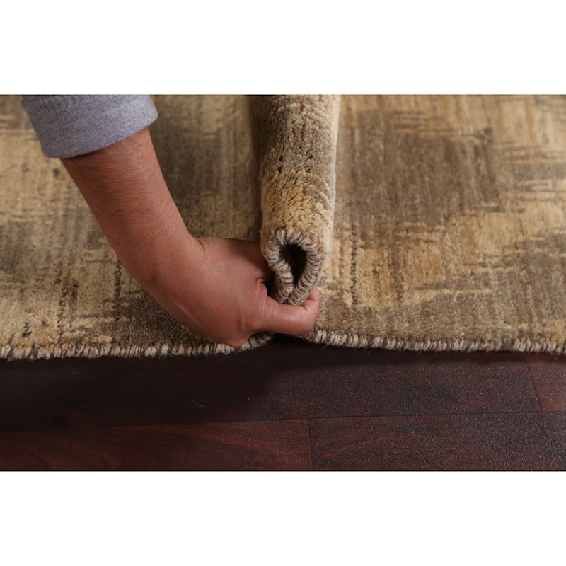 Geometric Gabbeh Kashkoli Wool Runner Rug Hand-knotted Oriental Carpet - 2'6" x 10'9"