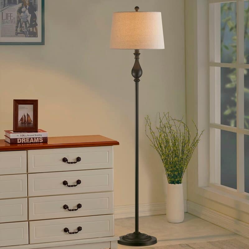 Maxax 62.5" Black Metal Traditional Floor Lamp
