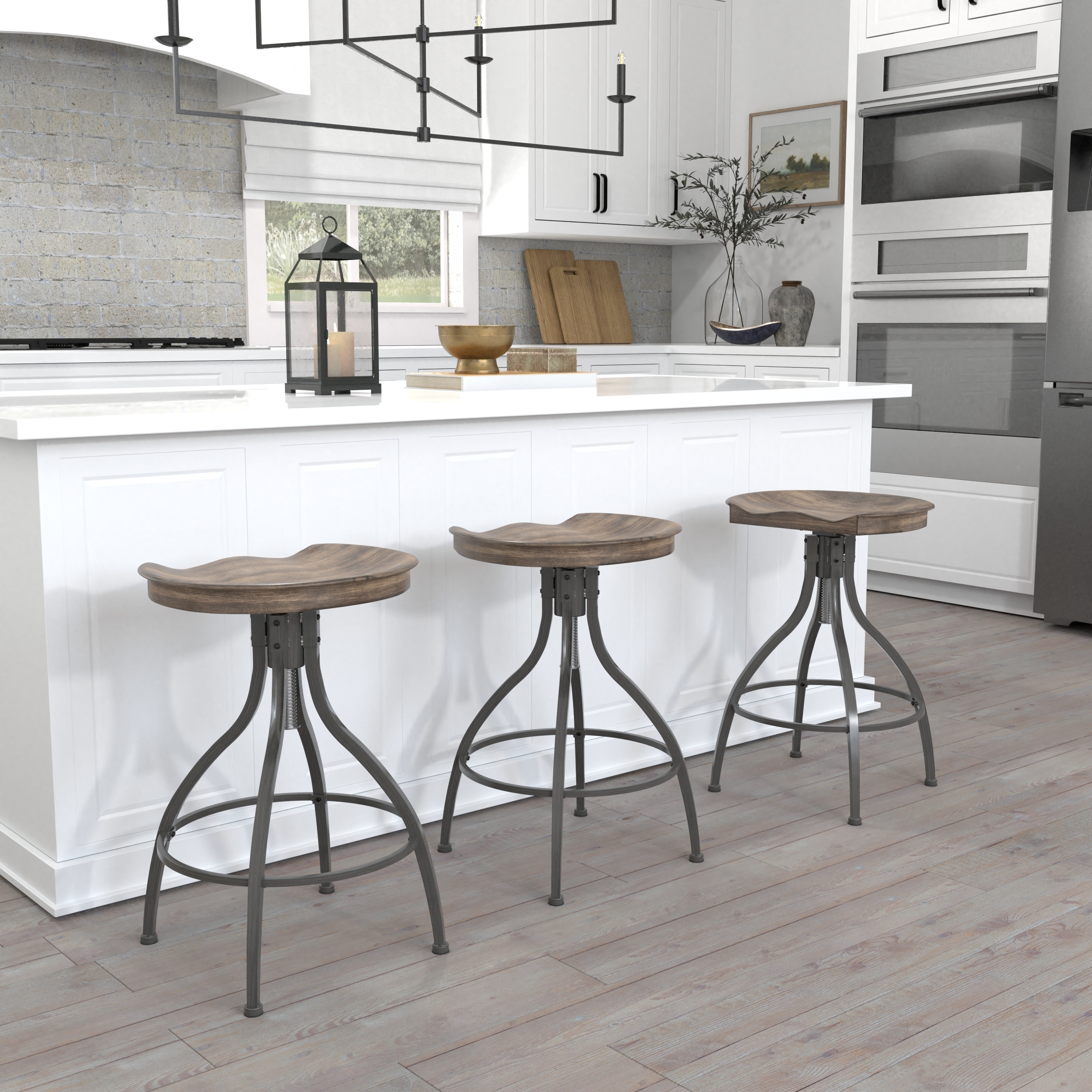 Worland adjustable swivel backless hot sale stool