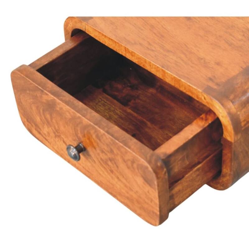 Artisan Furniture Solid Wood Avora Mini Wall-Mounted Chestnut 1 Drawer Nightstand