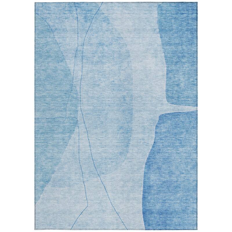 HomeRoots Abstract Transitional Rectangle Outdoor Rug