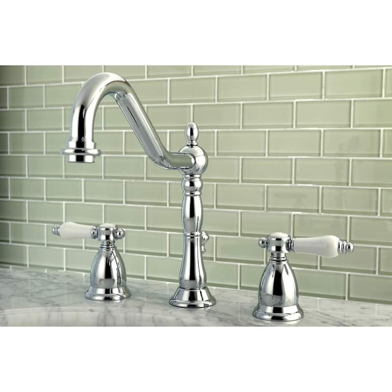 Kingston Brass Victorian Porcelain Widespread Bathroom Faucet