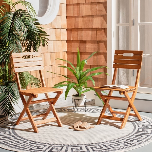 Safavieh Outdoor Living Blison Folding Chairs - 15.8"x20.9"x34.3". Opens flyout.