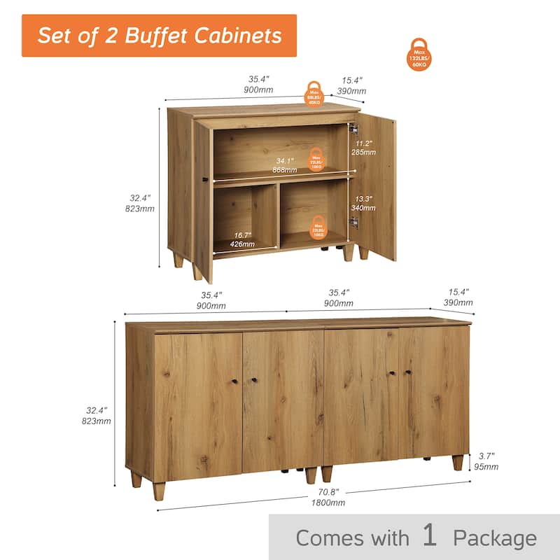 TV Stand Cabinet for 75 85 100 Inches TV , Wood Entertainment Center