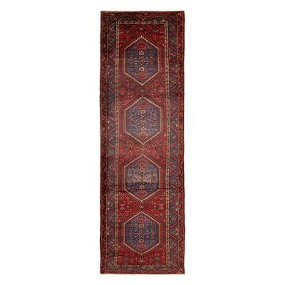 ECARPETGALLERY Hand-knotted Anadol Red Wool Rug - 3'8 x 12'6