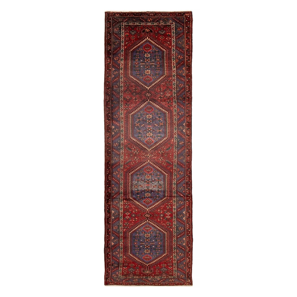 ECARPETGALLERY Hand-knotted Anadol Red Wool Rug - 3'8 x 12'6