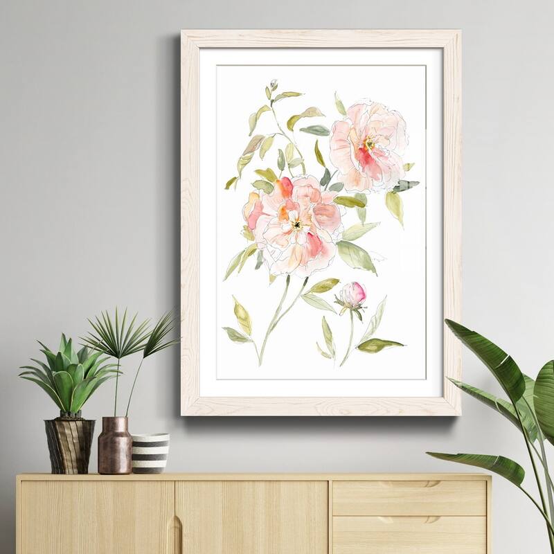 Sketchbook Cottage Rose II-Premium Framed Print - Ready to Hang