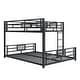 preview thumbnail 11 of 25, 2 In 1 Metal Twin over Full L-shaped Bunk Bed With Safety Guaranteed