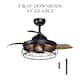 Industrial 36-inch Black 3-blade Ceiling Fan with Remote - 36-in