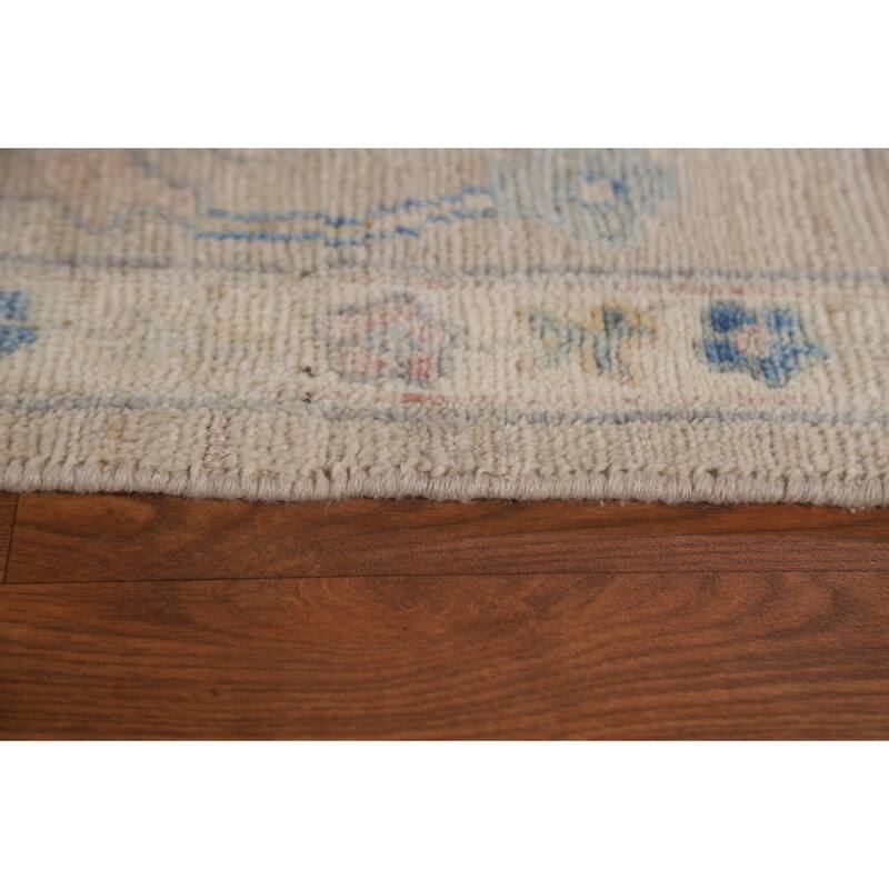 Floral Oushak Oriental Area Rug Handmade Wool Carpet - 8'0"x 10'1"