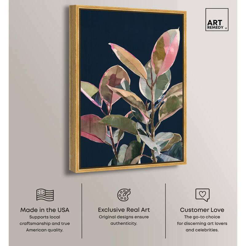 Fuchsia Frond II Canvas by Art Remedy