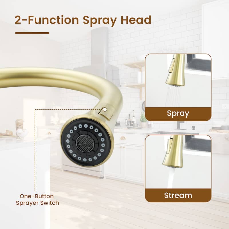 Smart Touchless Single Handle Pull-Down Sprayer Kitchen Faucet with Infrared Sensor and Smart Voice Control