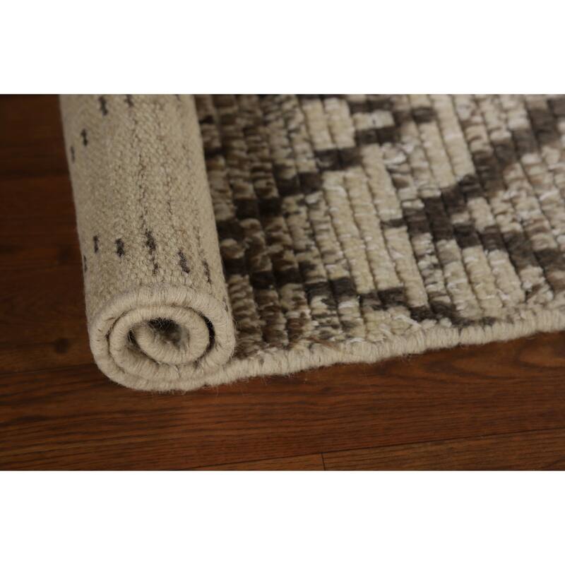 Geometric Moroccan Oriental Rug Hand-Knotted Trellis Wool Carpet - 2'0"x 3'0"