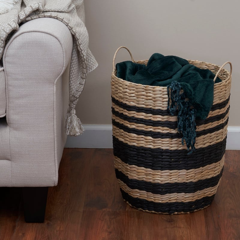 Cattail and Paper Pillar Basket