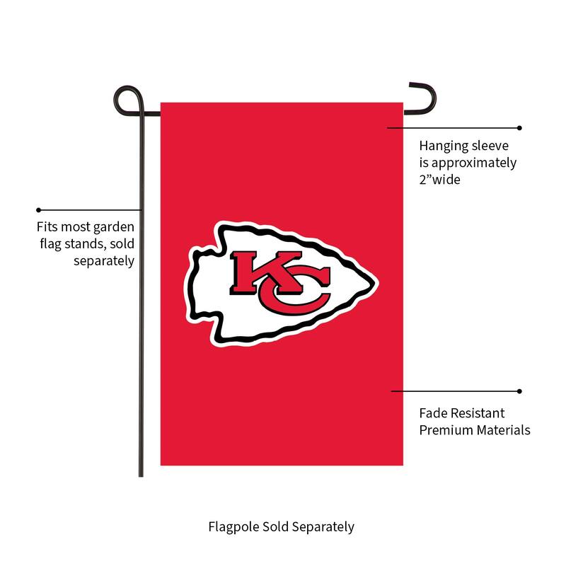 Applique Flag, Garden, Kansas City Chiefs