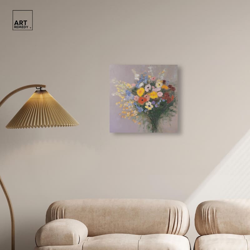 Meadow Flowers Canvas by Art Remedy, Gallery Wrapped