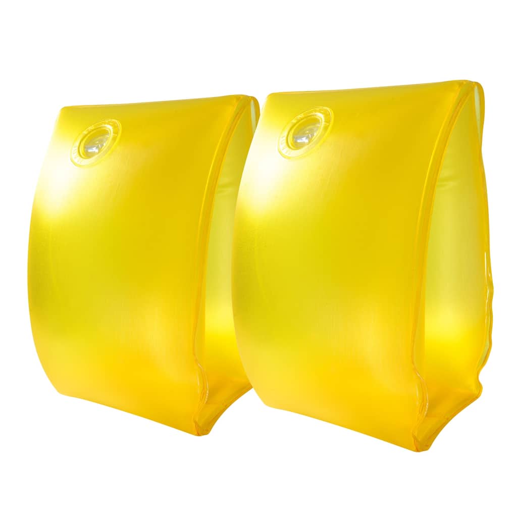 Set of 2 Inflatable Yellow Children's Arm Floats - 3 Years and Up - 5.5"